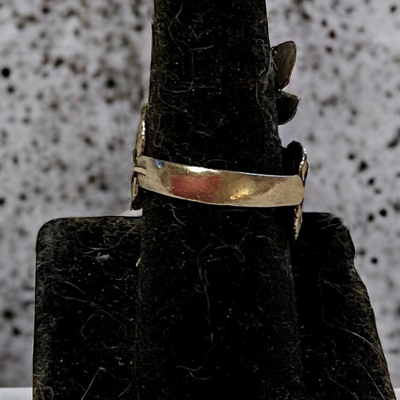 925 STERLING Artisan Leaf Band Ring in size 6 - Picture 3 of 3